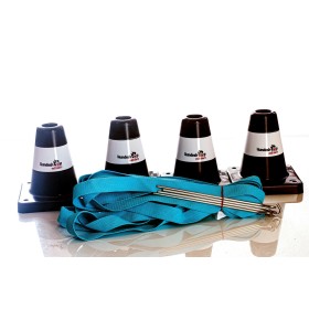 Obedience-Boxset aus Boxband und 4 schwarzen Pylonen