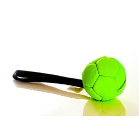 Tainingsball mit Handschlaufe aus Kunstleder neongrün 90mm (S)