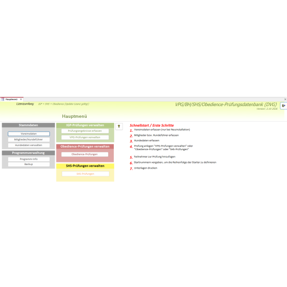 Prüfungsdatenbank für DVG Prüfungen - Info