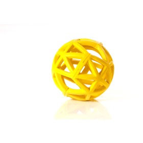 Vollgummi-Gitterball  Farbe: gelb Größe: 7cm