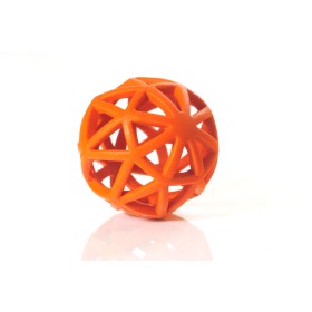 Vollgummi-Gitterball  Farbe: orange Größe: 7cm
