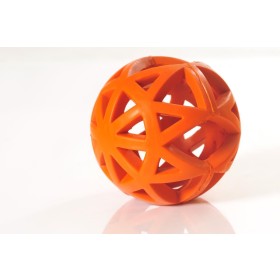 Vollgummi-Gitterball  Farbe: orange Größe: 9cm