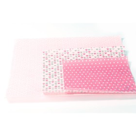 Bienenwachstuch-Set mit 3 Tüchern in verschiedenen Größen Rosa I