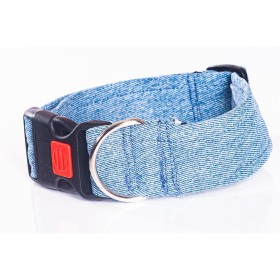 Hundehalsband Jeans in verschiedenen Designs blau-used 40mm