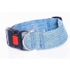 Hundehalsband Jeans in verschiedenen Designs blau-used 40mm