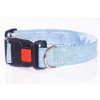 Hundehalsband Jeans in verschiedenen Designs hellblau-used/washed 25mm