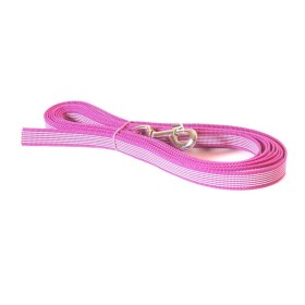Leine, gummiert, 20mm breit,  ohne Handschlaufe Farbe: pink Länge: 5m