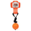 Vollgummiball am gummierten Band, orange S (ca. 5,5 cm Durchmesser)