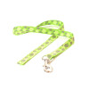 Hundeleine, ca. 1m lang, grün mit Kreisen, ohne Handschlaufe