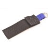 Schlüsselanhänger aus Gurtband, zweifarbig mit Tasche schwarz-blau