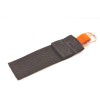 Schlüsselanhänger aus Gurtband, zweifarbig mit Tasche schwarz-orange