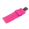 Schlüsselanhänger, klein aus Gurtband, zweifarbig mit Tasche pink-schwarz