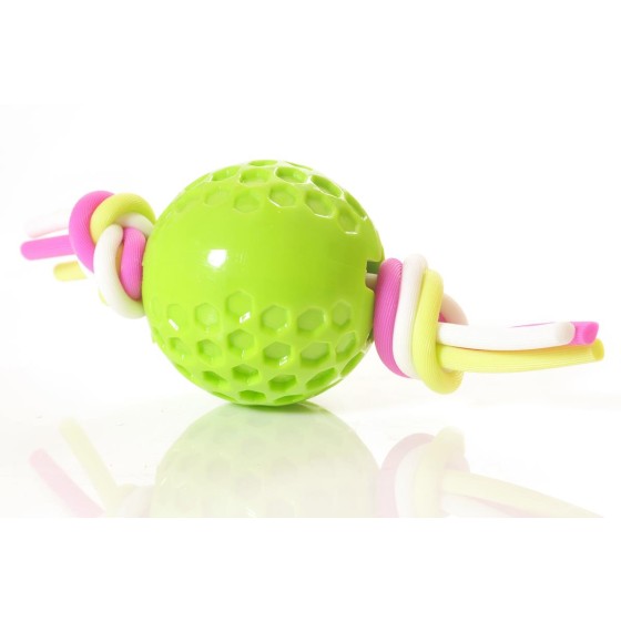 TPR-Ball am Silikonseil 7,5 cm grün
