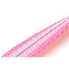 Leine, gummiert, reflektierend, 1m, pink