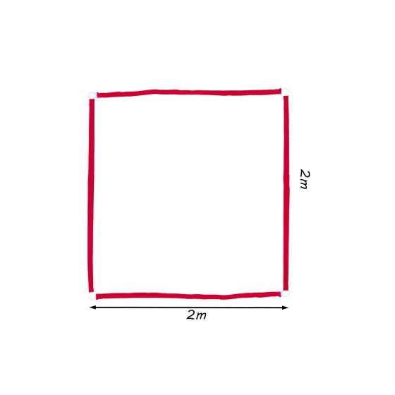 Markierband Führbereich, quadratisch Rot 2 m
