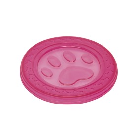 TPR Frisbee-Scheibe Fly-Disc "Paw" mit Tatze, pink