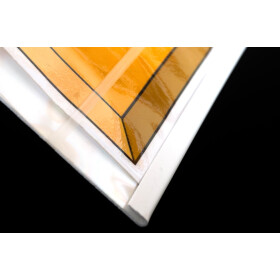 Doppel-Schilderhalter für A4-Querformat-Schilder, beidseitig nutzbar mit 2 Gummies