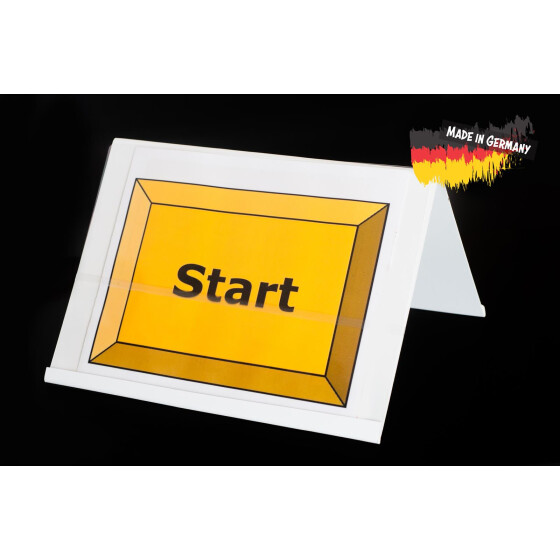 Doppel-Schilderhalter für A5-Querformat-Schilder,  Rally-Obedience, beidseitig nutzbar