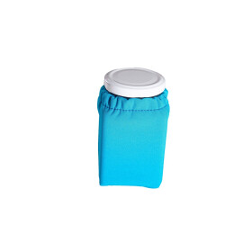 Eckiges Glas mit Softshell-Überzug und Baumwolltuch