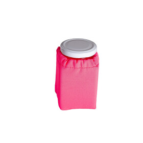 Eckiges Glas mit Softshell-Überzug und Baumwolltuch