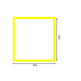 Markierband SHS Trümmer, 4x4m