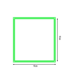Markierband SHS Trümmer, 4x4m