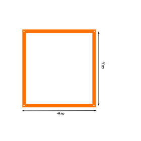 Markierband SHS Trümmer, 4x4m