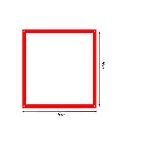 Markierband SHS Trümmer, 4x4m