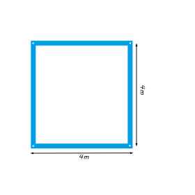 Markierband SHS Trümmer, 4x4m