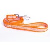 Leine, gummiert, reflektierend orange 1,2m mit Handschlaufe