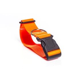 Halsband aus Gurtband neonfarben Steckschließer 4cm neonorange