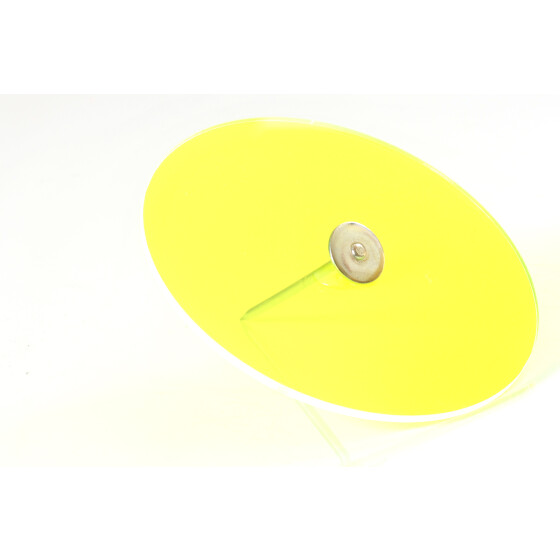Target, plexiglas in 3 Größen L (13 cm) neongelb